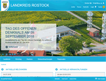 Tablet Screenshot of landkreis-rostock.de